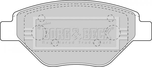 BORG & BECK Комплект тормозных колодок, дисковый тормоз BBP1851